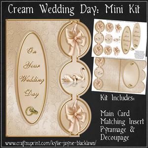 Cream Wedding Day Round Edged Card Mini Kit