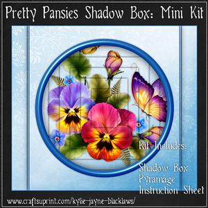 Pretty Pansies Shadow Box Mini Kit