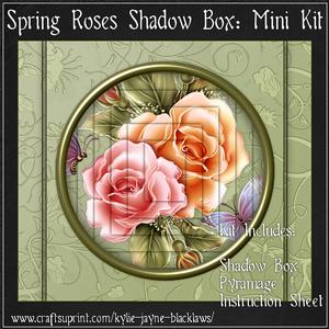 Spring Roses Shadow Box Mini Kit