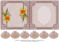 Daffodil Dance 6x6 Insert and Tags