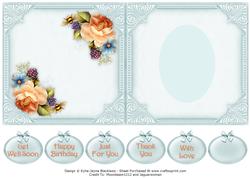 English Rose 6x6 Insert and Tags
