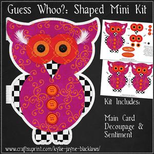 Guess Whoo Shaped Card Mini Kit