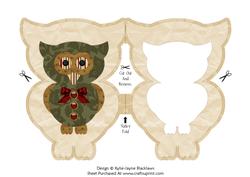 Owl Miss You Shaped Card Matching Insert