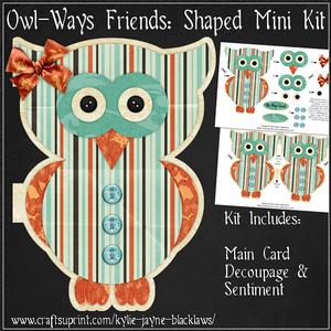 Owl-ways Friends Shaped Card Mini Kit