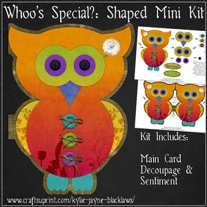 Whoo's Special Shaped Card Mini Kit