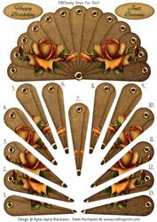 Flaming Roses - Happy Birthday - Just Because - Fan Sheet
