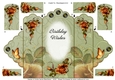 October Roses - Birthday Wishes - Scallop Top Tri Fold Card