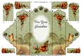 October Roses - For You Grandma - Scallop Top Tri Fold Card