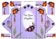 Pastelika - For You Daughter - Scallop Top Tri Fold Card
