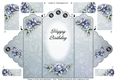 Porcelain Dreams - Happy Birthday - Scallop Top Tri Fold Card