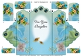 Winged Friends - For You Daughter - Scallop Top Tri Fold Card