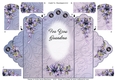 Wynter Lilies - For You Grandma - Scallop Top Tri Fold Card