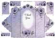 Wynter Lilies - Thank You - Scallop Top Tri Fold Card