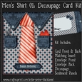 Mens Shirt 01 - Decoupage Card Kit