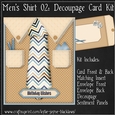 Mens Shirt 02 - Decoupage Card Kit