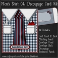 Mens Shirt 04 - Decoupage Card Kit