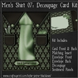 Mens Shirt 07 - Decoupage Card Kit