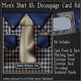 Mens Shirt 10 - Decoupage Card Kit