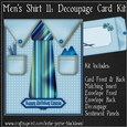 Mens Shirt 11 - Decoupage Card Kit