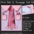 Mens Shirt 12 - Decoupage Card Kit