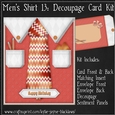 Mens Shirt 13 - Decoupage Card Kit