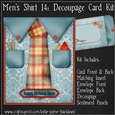 Mens Shirt 14 - Decoupage Card Kit