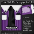 Mens Shirt 15 - Decoupage Card Kit