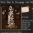 Mens Shirt 16 - Decoupage Card Kit