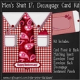 Mens Shirt 17 - Decoupage Card Kit