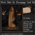 Mens Shirt 18 - Decoupage Card Kit