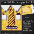 Mens Shirt 19 - Decoupage Card Kit