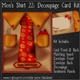 Mens Shirt 22 - Decoupage Card Kit