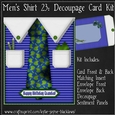 Mens Shirt 23 - Decoupage Card Kit