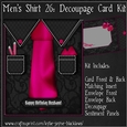 Mens Shirt 26 - Decoupage Card Kit