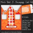 Mens Shirt 27 - Decoupage Card Kit