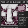 Mens Shirt 28 - Decoupage Card Kit