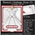 Womens Christmas Dress 03 - Decoupage Card Kit