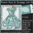 Womens Dress 01 - Decoupage Card Kit