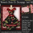 Womens Dress 03 - Decoupage Card Kit