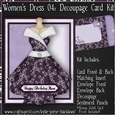 Womens Dress 04 - Decoupage Card Kit