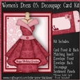 Womens Dress 05 - Decoupage Card Kit