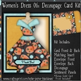 Womens Dress 06 - Decoupage Card Kit