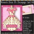 Womens Dress 09 - Decoupage Card Kit
