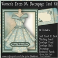Womens Dress 10 - Decoupage Card Kit