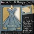 Womens Dress 13 - Decoupage Card Kit