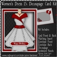 Womens Dress 15 - Decoupage Card Kit