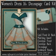 Womens Dress 16 - Decoupage Card Kit