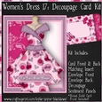 Womens Dress 17 - Decoupage Card Kit