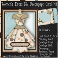Womens Dress 18 - Decoupage Card Kit