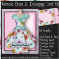 Womens Dress 21 - Decoupage Card Kit